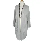 Anthropologie DONNI Ribbed Hip Length Open Cardigan OSFA Plus NEW