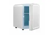 Maxkon 4L Beauty Mini Fridge LED Light Makeup Mirror 2in1 Portable Home Bar Cosmetic Cooler Warmer Small 12V Car Refrigerator for 6 Can Drinks
