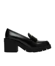 bow loafers US9 Black
