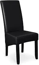 Waterproof PU Leather XL Chair Covers for Dining Chair Stretch High Back Large Chair Covers Washable Removable Seat Covers Chair Protector Slipcover for Dining Kitchen