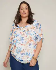 BNWT Autograph Size XL Sapphire Floral Kaftan Top Ladies Plus