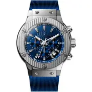Christian Van Sant Men's Watch Monarchy Quartz Blue Dial Rubber Strap CV8142