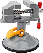 Bestgle Mini Bench Vise Universal 360 Degree Rotation Drill Press Vise Suction Cup Vise Small Table Clamp Workbench Vice with Adjustable Clamping Force for Jewelry Carving Making DIY Wood Craft