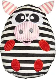 Gummi Pet Products Percy Pig Dog Toy, Black/White Mini