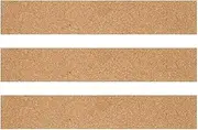 Gadpiparty 3Pcs Adhesive Cork Strips memo Board Strips bulliten/Cork Board Cork Bulletin Bars Large Cork Board Bulletin Board Strips self Adhesive Cork Board Small Wall Household Bush Office