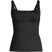 New Lands' End Square Neck Underwire Tankini Swimsuit Top 522651