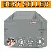 Gray BBQ Grill Cover 60"L x 28"W for Easy Cleanup & All-Weather Protection