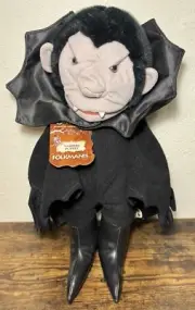 Vintage Dracula Vampire Folkmanis Folk Tails 17" hand puppet plush