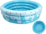 Kiddie Swimming Pool, Inflatable Swimming Pool for Toddler, Dog Padding Pool, Inflatable PetBathtub Pool for Dogs Cats Washing and Grooming, 33X 100CM