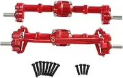 Assieux of The Front and Rear Gate with Upgrade Screw Replacement Replacement Spare Parts RC ASSEAU of PROPEUR Car 1:12 Min Model, Red