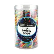 Candy Showcase Twisty Pops Rainbow 12g x 24