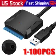 USB 3.0 to SATA External Hard Drive Reader 2.5" 3.5" HDD SSD Power adapter LOT