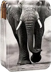 Makeup Organizer,Makeup Lipstick Case for Outside Mini Bag Travel Cosmetic Pouch,African Elephant
