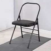 Eqvexd Yoga Inversion Chair, Iyengar Yoga Chair,Pilates Chair,Backless Yoga Chair Prop,Home Exercises Reinforced Design,Black
