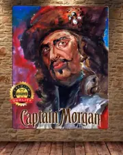 Captain Morgan Spiced Rum - Painting - Rare - Metal Sign 11 x 14