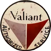 LARGE Valiant Metal Bar Sign Round Single Sided 560mm