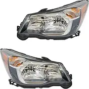 Driver & Passenger Side Headlight Assembly Set Headlights Driver & Passenger Side Compatible with 2014-2016 Subaru Forester SU2502146 SU2503146