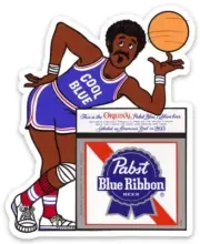 PBR Pabst Blue Ribbon Custom MAGNET beer fridge P.B.R. toolbox magnet Basketball