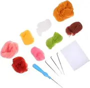KOCKSHION Needle Felting Kit for Beginners DIY Wool Felt Materials for Soft Donut Pendant and Doughnut Figurine Decor Afternoon Tea Dessert Craft Project Supplies