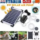 2400mAh Solar Powered Oxygenator Fish Pond Water Oxygen Pump 2 Air Stone Aerator