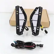 Fog Light Car LED DRL Daylights Fog Lamp Headlight For Santa Fe 2021 2022 12V Yellow Turn Signal Indicator Daytime Running Light