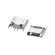 10PCS Micro USB Female Socket Connector Jack, 5-Pin DIP 180 Degree Adapter