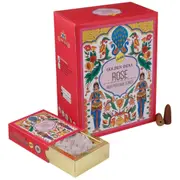 Rose Backflow Incense Cones - Sree Vani Indian Heritage - 120 Jumbo Sized Cones
