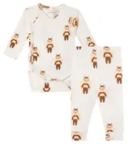 [Mini Rodini] Mini Rodini Baby printed cotton bodysuit and pants set M 6 white