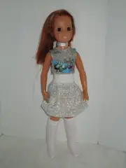 Groovy 18" NO Doll Ideal Crissy Mod Atomic Jetsons Skirt Top Headband " Boots "