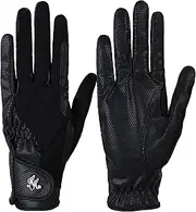 [Harrison Howard] Equestrian Gloves Ladies Lightweight Riding Gloves Non-Slip for Gardening, Running Horse Riding