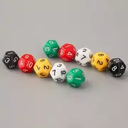 10x D12 Polyhedral Dice 20mm Multi Sided Dices for Card Party Game