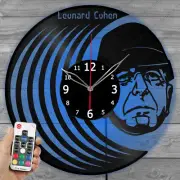 LED Vinyl Clock Leonard Cohen Light Vinyl Record Wall Clock Decor Home 2671