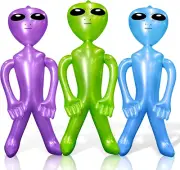 32'' Jumbo Inflatable Alien 3 Packs - Alien Inflate Toy for Kids and Children -