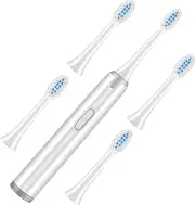 ERINGOGO 1 PC Electric Vibration Toothbrush for Adults Non Rechargeable Design with Replacement Brush Heads Ergonomic Handle for Oral Cleaning