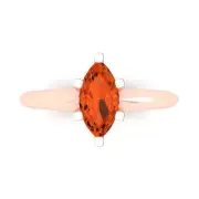 1CTMarquise Cut Red Stone Wedding Bridal Promise engagement Ring 14k Rose Gold