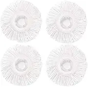 Spin Mop Head, 4 Pack Replacement Mop Heads, Universal 360° Microfiber Mop Head Refill for Standard Size Spin Mop Systems, Easy Cleaning Machine Washabl
