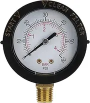 Pool Pressure Gauge, G1/4 Male Thread 0‑60 PSI Pool Pump Pressure Gauge,High Reliability Durable Easy Installation Sand Cylinder Pressure Gauge, Swimming Pool Accessories
