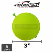 6-PACK - LARGE 3" inch Foam Fishing Floats - Bright Yellow - bobbers tackle