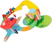 Educational Mini Train Tracks Toy Inertia Sliding Rail Set Develop Boys and Girls' Skills Round Edges