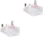 NOLITOY 2pcs 40 Lipstick Holder Lip Organizer Lipstick Organizer Lip Gloss Stand Organizer Lip Gloss Holder