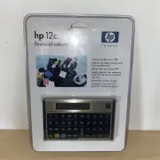 *NOS* Vintage HP 12C Financial Calculator w/ Case And Manual - 2004 Repack By HP