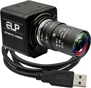 8MP USB Camera Manual Zoom 5-50mm Lens Webcam Variable Focus PC Camera Mini UVC USB2.0 USB with Camera for Computer IMX179 Close-up Camera Varifocal Web Camera Zoomable for Raspberry Pi Laptop