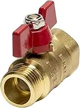 5/20/100pcs 1/8" 1/4" 3/8" 1/2" BSP Water Gas Oil Shut Off Valve Brass Ball Valve Threaded Mini Male to Female(1/8",100 PCS_A2_M to M)