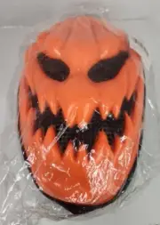 Pumpkin Head Halloween Skeleton Orange Hooded Mask