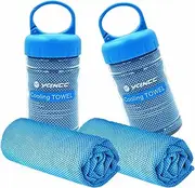 YQXCC 2 Pack Cooling Towel (47"x12") Ice Towel for Neck, Soft Breathable Chilly Towel, Microfiber Cool Towel for Yoga, Golf, Gym, Camping, Running, Workout & More Activities
