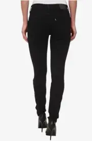 Levi's 311 Shaping Skinny Mid-rise Denim Jeans Sz 28x30 Black Stretch NWT $69.50