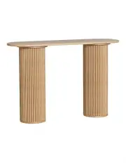 [Artiss] Console Table Oval 115cm in Pine Blake