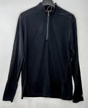 SmartWool Classic All-Season Quarter-Zip Base Layer Top Men's NWT Black Small
