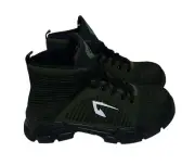 SUADEX Steel Toe Men 8 Women 9.5 Lightweight Work Boots Green Black NEW