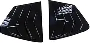 Compatible with Honda Civic 9th Sedan 2011-2015 Car Rear Louver Window Side Shutter Cover Trim Sticker Vent Scoop ABS Carbon Fiber Style(Black)